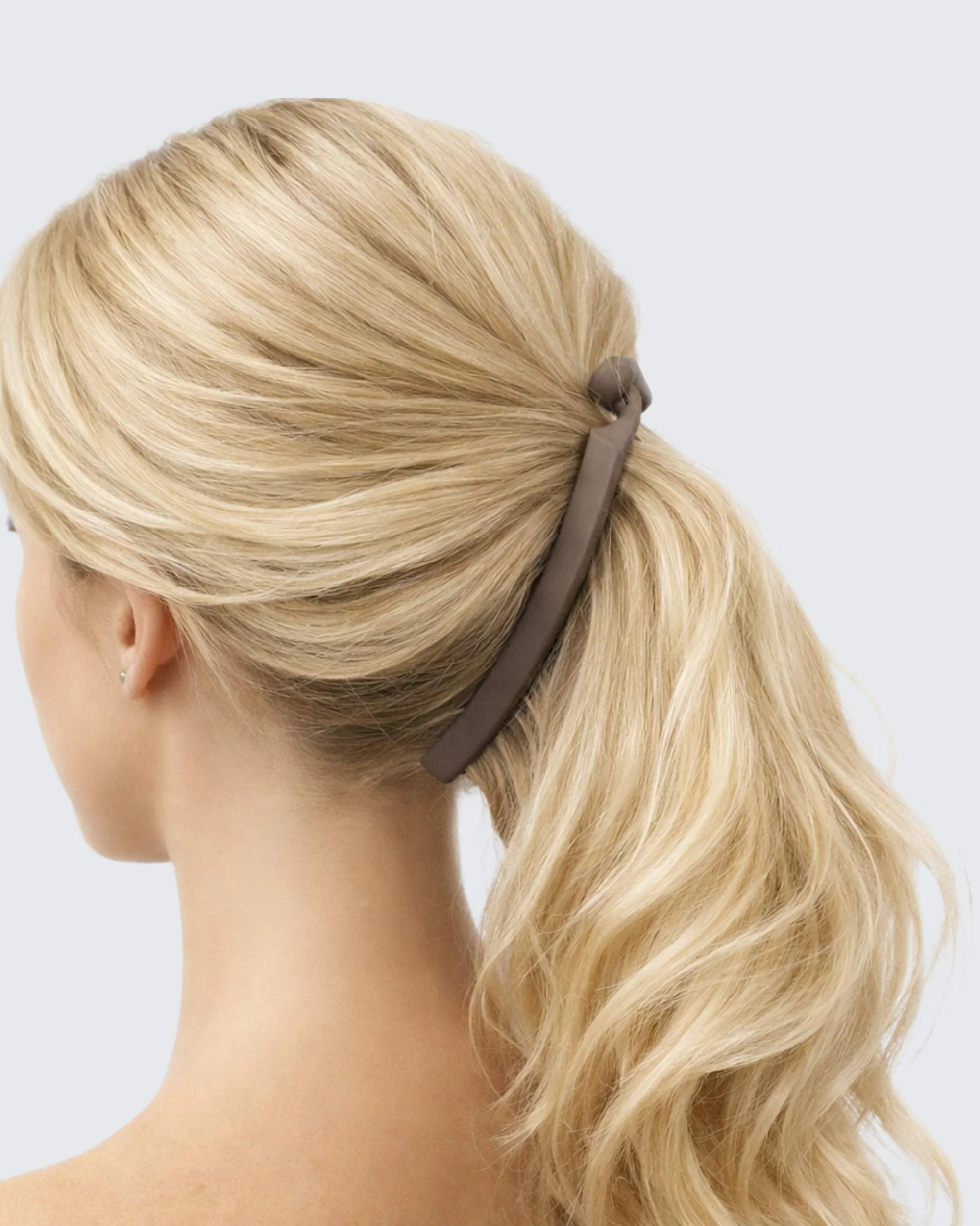 Banana Hair Clips Extra Slim, 4-Pack, Koffie - Image 2