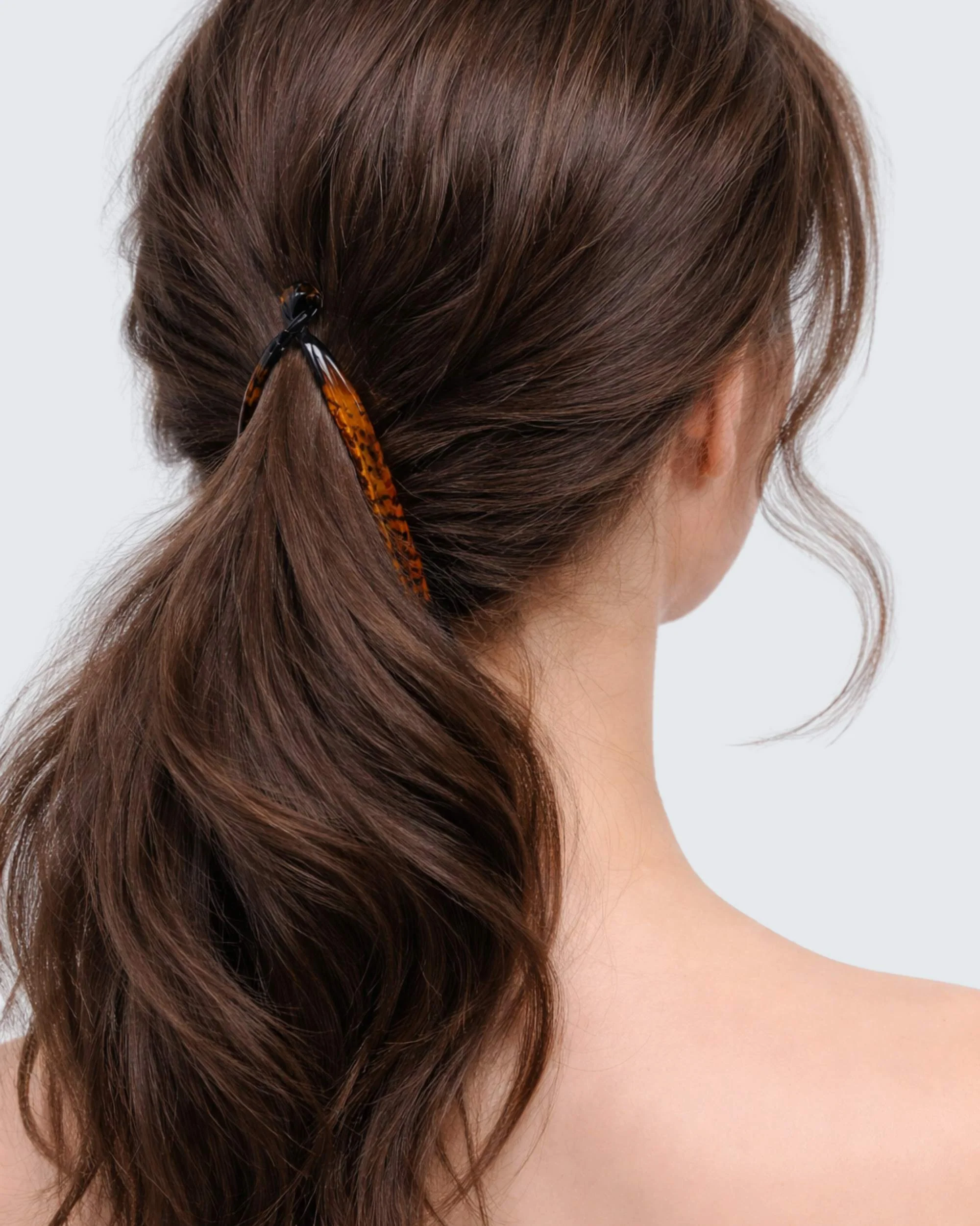 Banana Hair Clips Regular, 2-Pack, Helder Bruin/Amber - Image 2