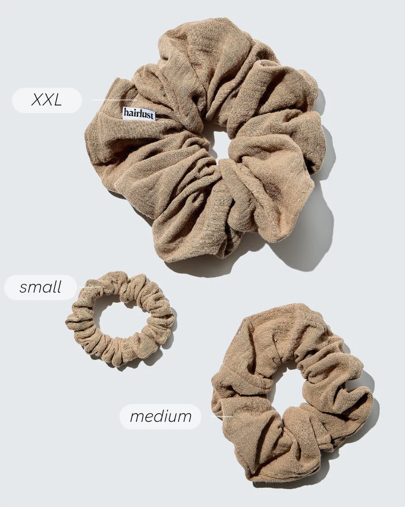Cotton Scrunchies, XXL, 3-Pack, Koffie - Image 6