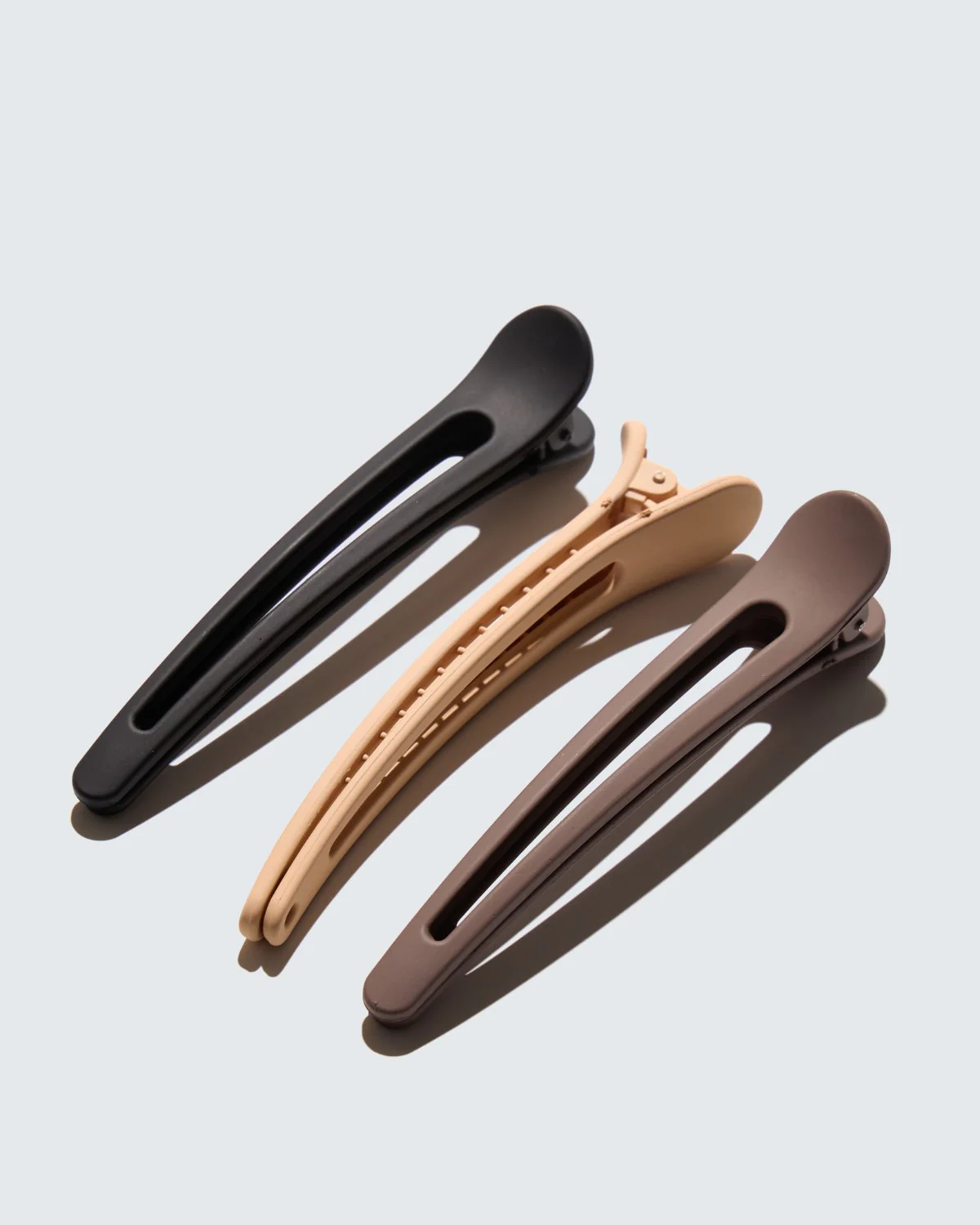 Duck Bill Hair Clips, 3-pack, Koffie