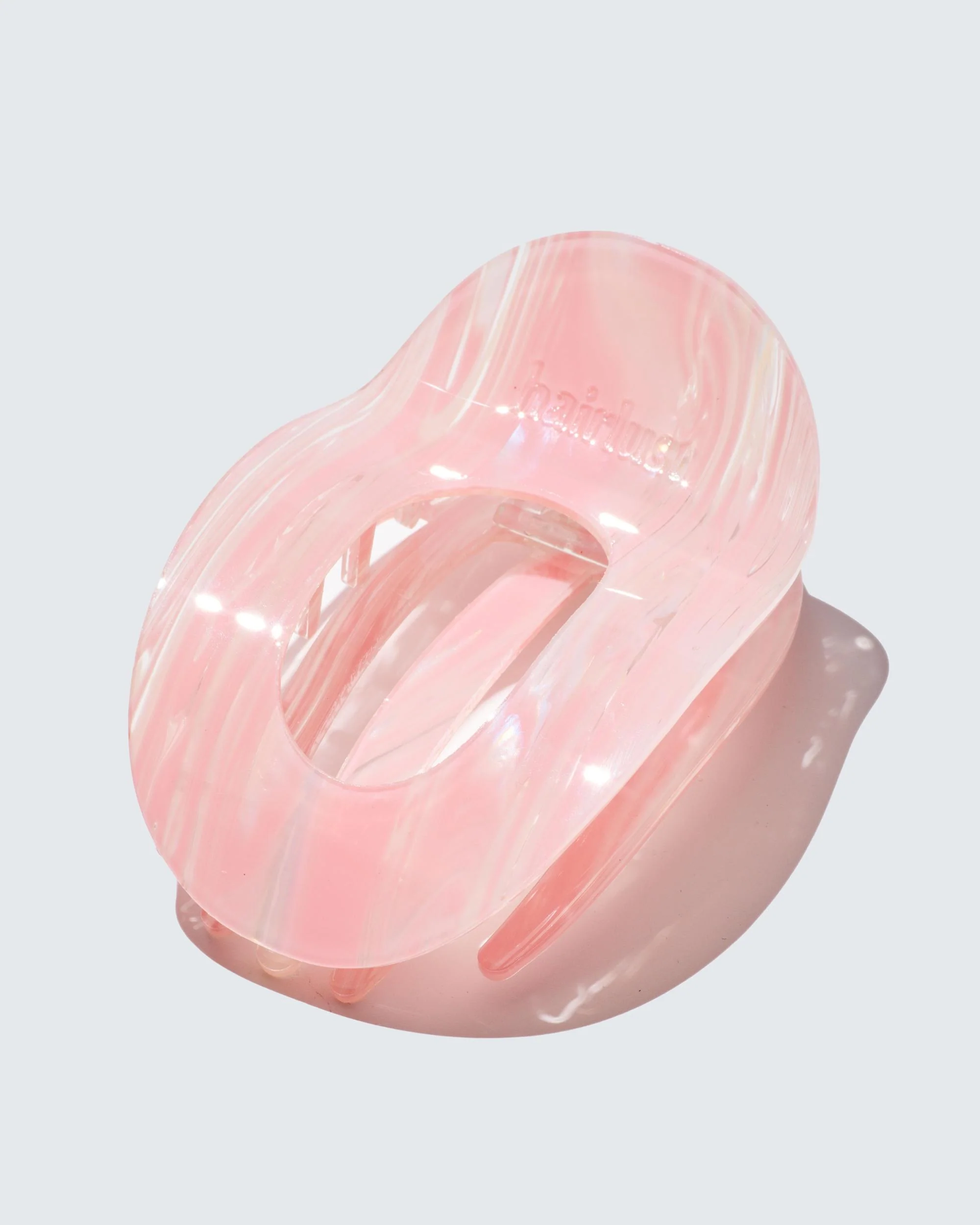 Large Flat Claw Hair Clip, Baby Pink