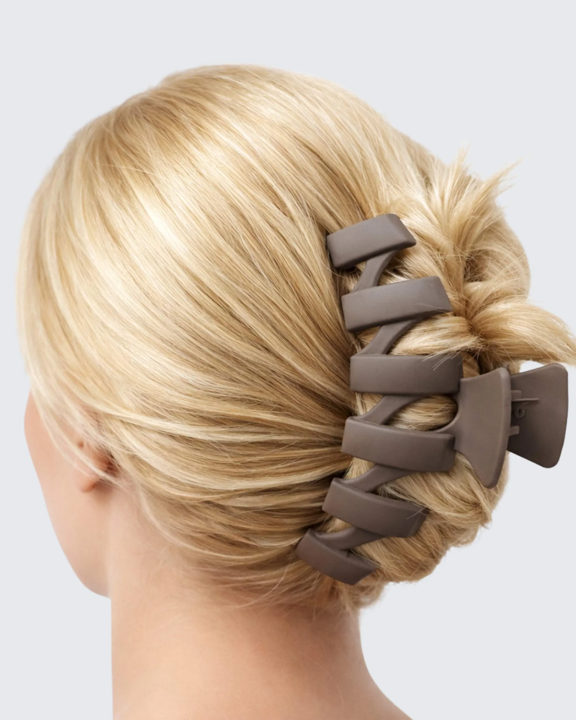Medium Claw Hair Clips, 3-Pack, Koffie - Image 2