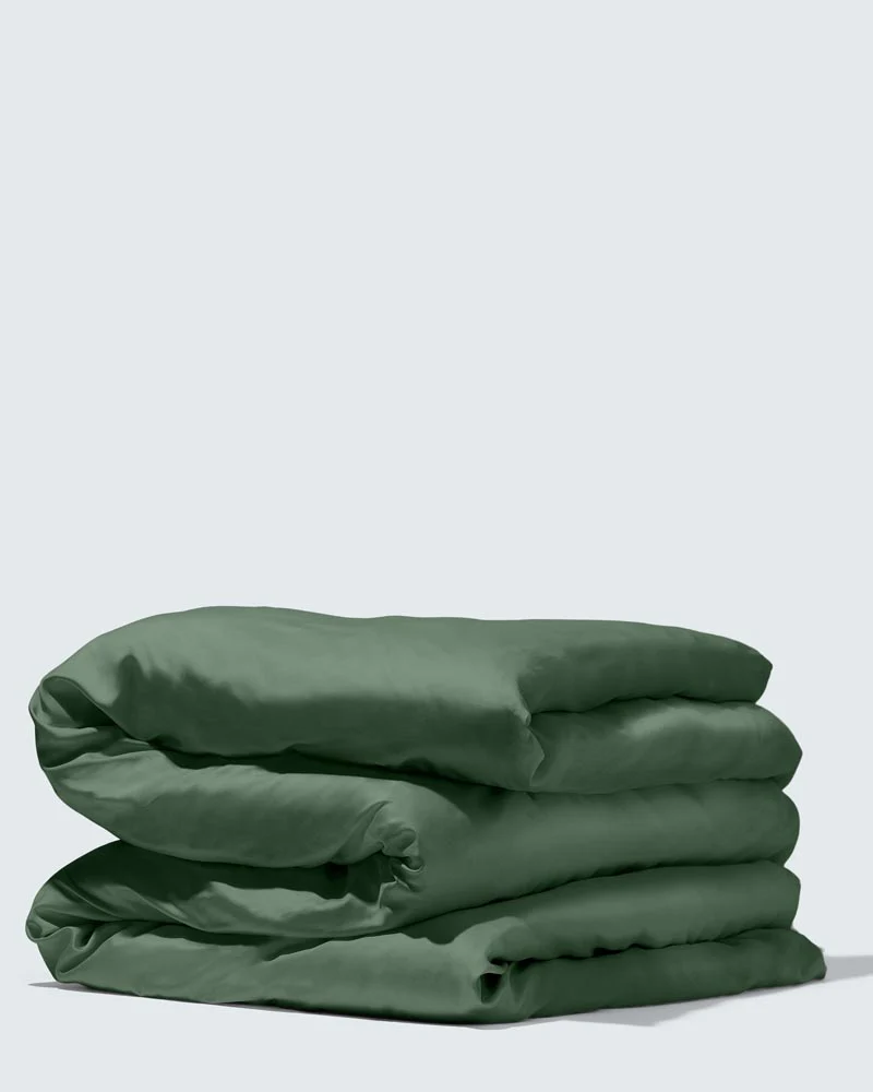 Silky Bamboo Duvet Cover, Olijfgroen
