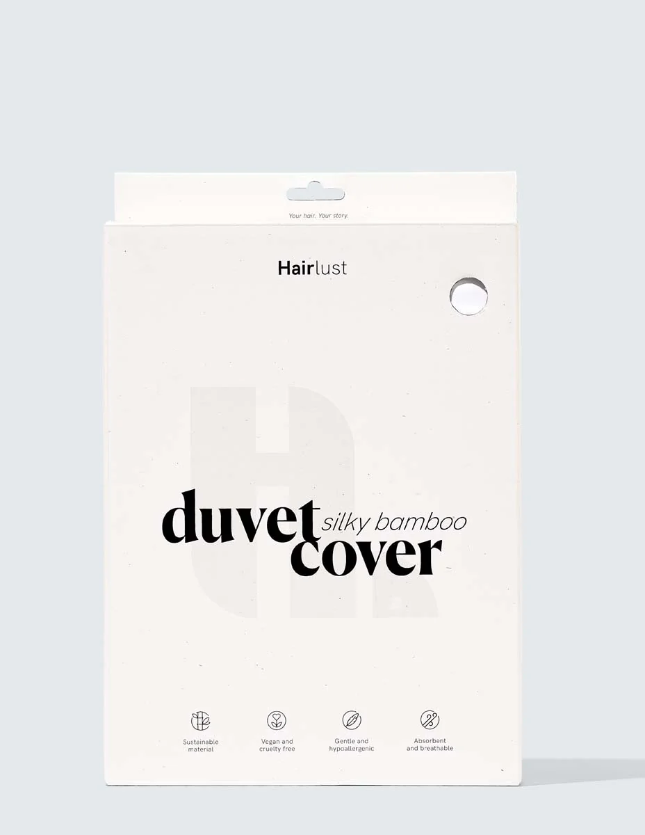 Silky Bamboo Duvet Cover, Parelwit - Image 2