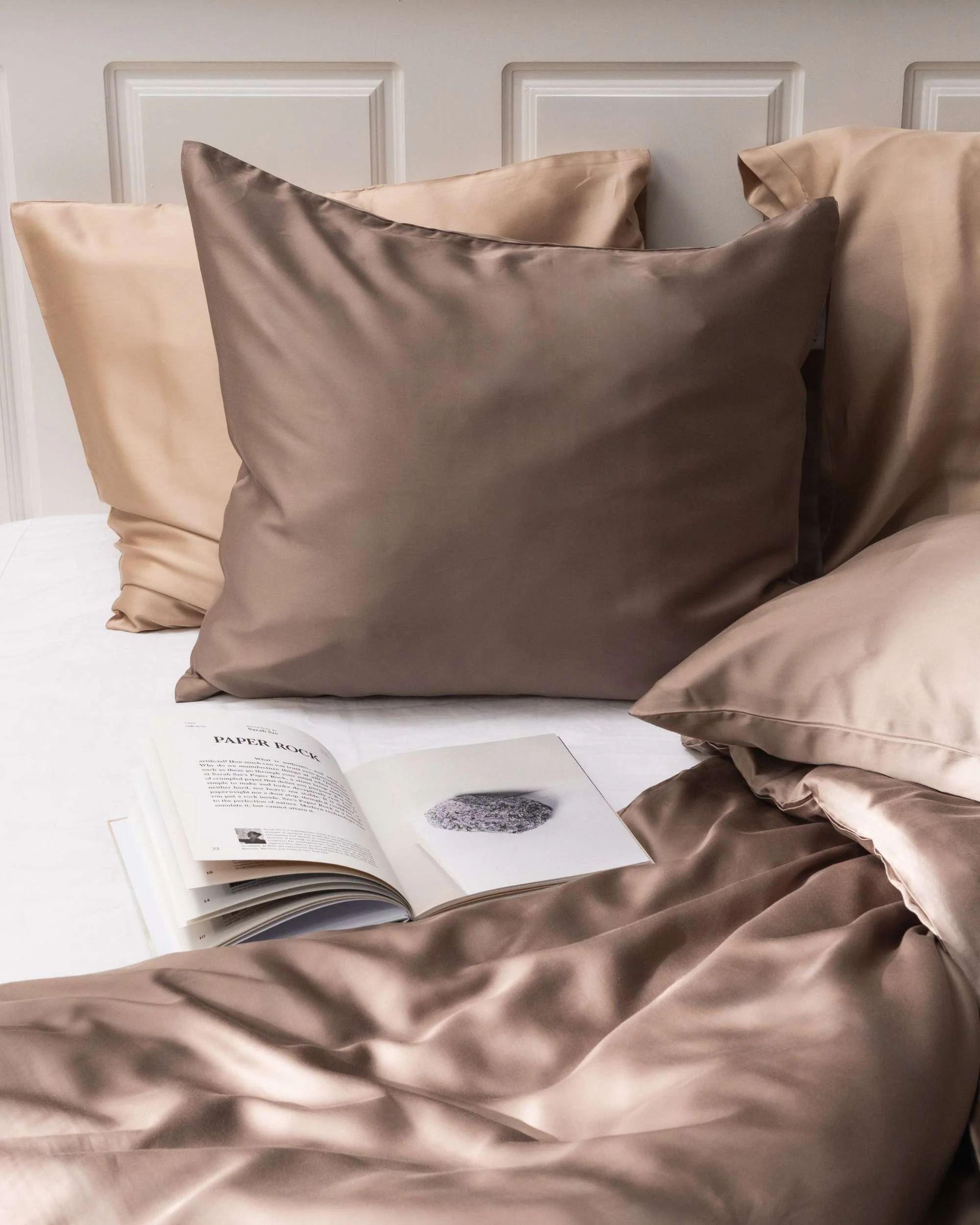 Silky Bamboo Pillowcase, Mokka - Image 3