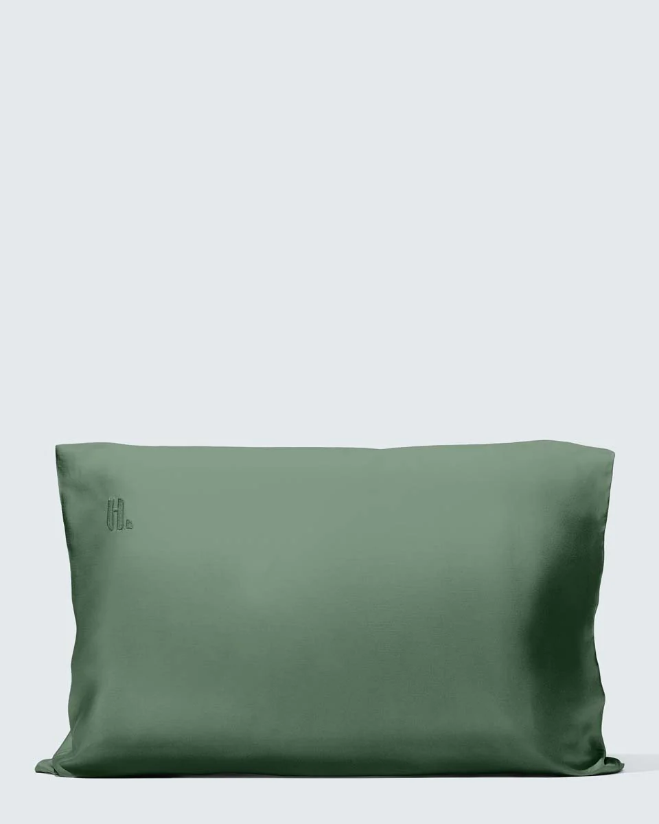 Silky Bamboo Pillowcase, Olijfgroen