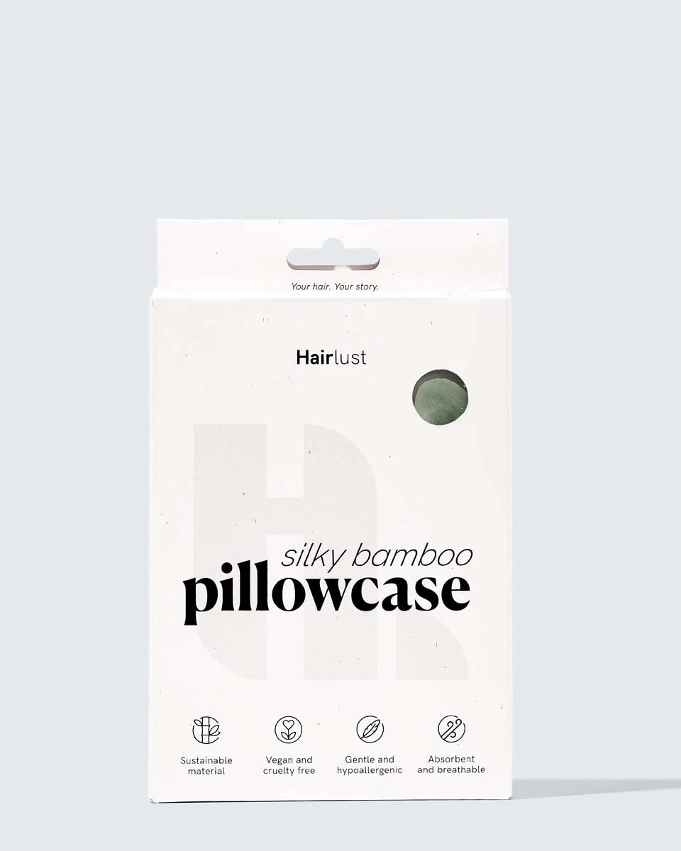 Silky Bamboo Pillowcase, Olijfgroen - Image 2